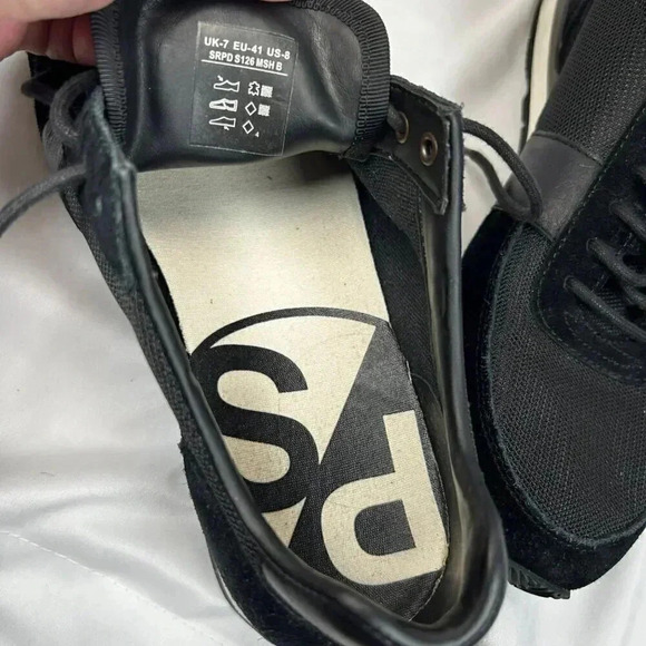 Paul Smith Size 8 Sueded Men’s Sneakers Black Trainers Retro - Picture 6 of 9